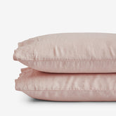 Premium Breathable Washed Linen Solid Pillowcase Set - Rose Smoke, King