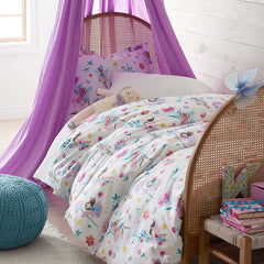 Floral Fairies Classic Cool Organic Cotton Percale Sheet Set - Multi, Full
