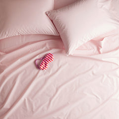 Classic Cool Organic Cotton Percale Solid Pillowcase Set - Petal Pink, Standard