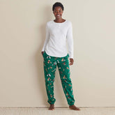 Family Flannel Women's Jogger Pants Pajama Set - Holiday Pups, XS