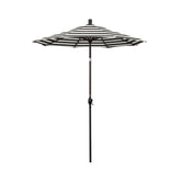 6' Round Outdoor Patio Umbrella, Aluminum with Push Button Tilt - Bronze Finish, Cabana Classic