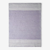 Chenille Border Stripe Handwoven Reversible Rug - Lilac, 5' x 7'