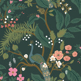 Peacock Traditional Wallpaper - Emerald, Roll