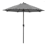 Round Outdoor Patio Umbrella, Aluminum with Auto Tilt Crank - Bronze Finish, Cabana Classic, 9'