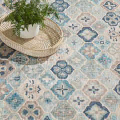 Pali Washable Rug - Blue, 5' x 8'