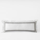 Double Border Premium Smooth Supima® Cotton Wrinkle-Free Sateen Sham - Silver, Lumbar