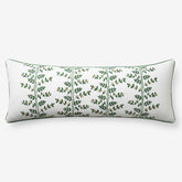 Climbing Vines Decorative Lumbar Pillow Cover - Green/White