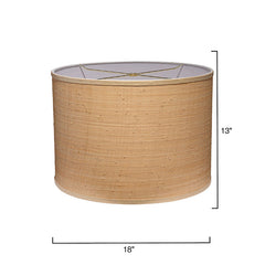 Natural Raffia Lamp Shade - Natural, Large
