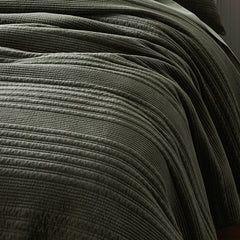 Line Stitch Velvet Quilted Sham - Olive, Standard