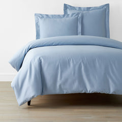 Classic Smooth Sateen Solid Duvet Cover - Light Blue, Twin/Twin XL