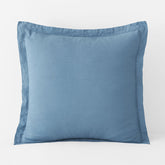 Premium Breathable Relaxed Linen Sham - Shadow Blue, Euro