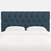 Park Tufted Textured Linen Headboard - Navy, Twin