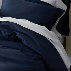 Premium Smooth Supima® Cotton Wrinkle-Free Sateen Pillowcase Set - Navy, Standard