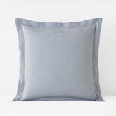 Classic Stripes and Plaids Cool Yarn-Dyed Cotton Percale Sham - Stripe White/Blue, Euro