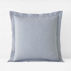 Classic Stripes and Plaids Cool Yarn-Dyed Cotton Percale Sham - Stripe White/Blue, Euro