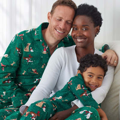 Family Flannel Women's Jogger Pants Pajama Set - Holiday Pups, M