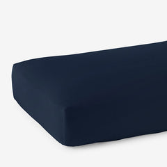 Premium Smooth Supima® Cotton Wrinkle-Free Sateen Fitted Bed Sheet - Navy, Cal. King