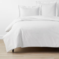 Premium Cool Organic Cotton Percale Duvet Cover - White, Full