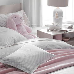 Ditsy Gingham Classic Cool Organic Cotton Percale Sham - Gray, Standard