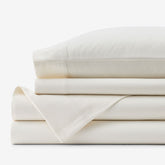 Classic Ultra-Cozy Cotton Velvet Flannel Bed Sheet Set - Ivory, Twin XL