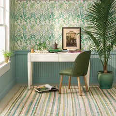 Francisco Green Handwoven Cotton Rug - Green, 2' 6" x 8' Runner