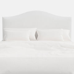 Saddle Velvet Headboard - White, Twin