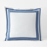 Double Border Classic Smooth Wrinkle-Free Sateen Sham - Infinity Blue, Euro