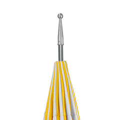 Round Two-Tone Pagoda Outdoor Patio Umbrella, Fiberglass with Push Lift - Sunflower, 8.5'