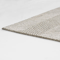 Herringbone Hand Tufted Wool Rug - Gray, 8' x 10'