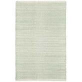 Herringbone Handwoven Cotton Rug - Ocean Green, 8' x 10'