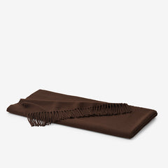 Luxe Lambswool Throw - Chocolate
