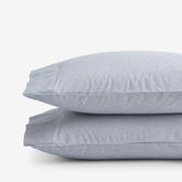 Classic Stripes and Plaids Cool Yarn-Dyed Cotton Percale Pillowcase Set - Stripe White/Blue, King