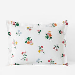 Ditsy Dahlia Classic Cool Cotton Percale Sham - White Multi, King
