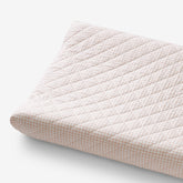 Ditsy Gingham Classic Cool Organic Cotton Percale Quilted Changing Pad Cover - Pink