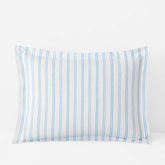 Blossoms and Stripes Classic Cool Cotton Percale Sham - Squiggle Stripe, King