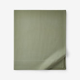Classic Ultra-Cozy Cotton Velvet Flannel Flat Bed Sheet - Willow Green, Queen