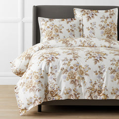 Primrose Bloom Premium Smooth Wrinkle-Free Sateen Duvet Cover - Beige Multi, Full/Queen
