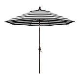 Round Outdoor Patio Umbrella, Fiberglass with Twist Tilt - Bronze Finish, Cabana Classic, 9'