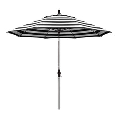 Round Outdoor Patio Umbrella, Fiberglass with Twist Tilt - Bronze Finish, Cabana Classic, 9'