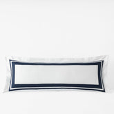 Double Border Premium Smooth Supima® Cotton Wrinkle-Free Sateen Sham - Navy, Lumbar