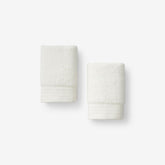 Plush Spa Solid Washcloths, Set of 2 - Cream