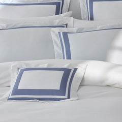 Double Border Premium Smooth Supima® Cotton Wrinkle-Free Sateen Sham - Blue Dusk, Boudoir