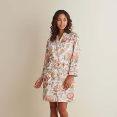 Printed Voile Women's Kimono Robe - Wild Bloom, XL/XXL