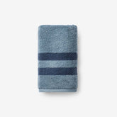 Mirage Aegean Cotton Reversible Stripe Hand Towel - Smoky Blue