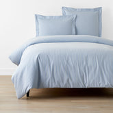 Classic Oxford Yarn-Dyed Stripe Duvet Cover - Blue/Beige, Twin/Twin XL