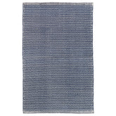 Herringbone Handwoven Reversible Indoor/Outdoor Rug - Navy, 2' x 3'
