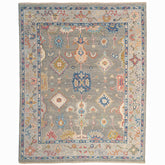 Hand Knotted Traditional Wool Rug - Pewter Blue, 3' x 5'