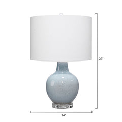 Blue Glaze Ceramic Table Lamp - OS