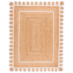 Scallop Border Handwoven Jute Rug - Ivory, 4' x 6'