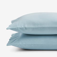 Luxe Ultra-Cozy Cotton Velvet Flannel Pillowcase Set Cloud Blue, Standard